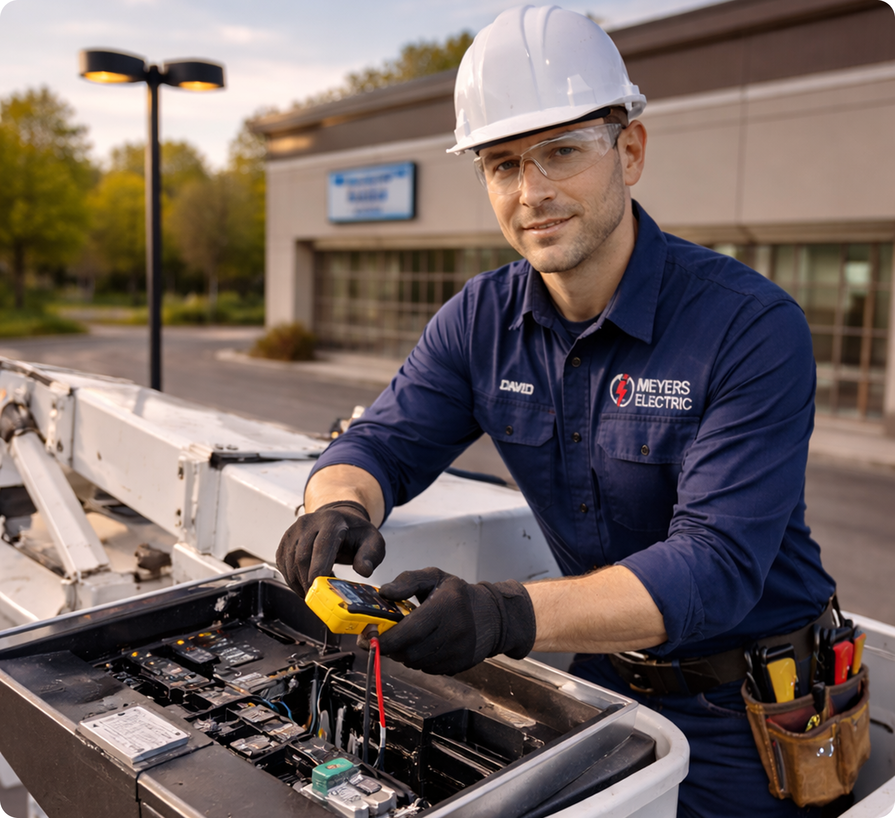 Aerial electrical panel