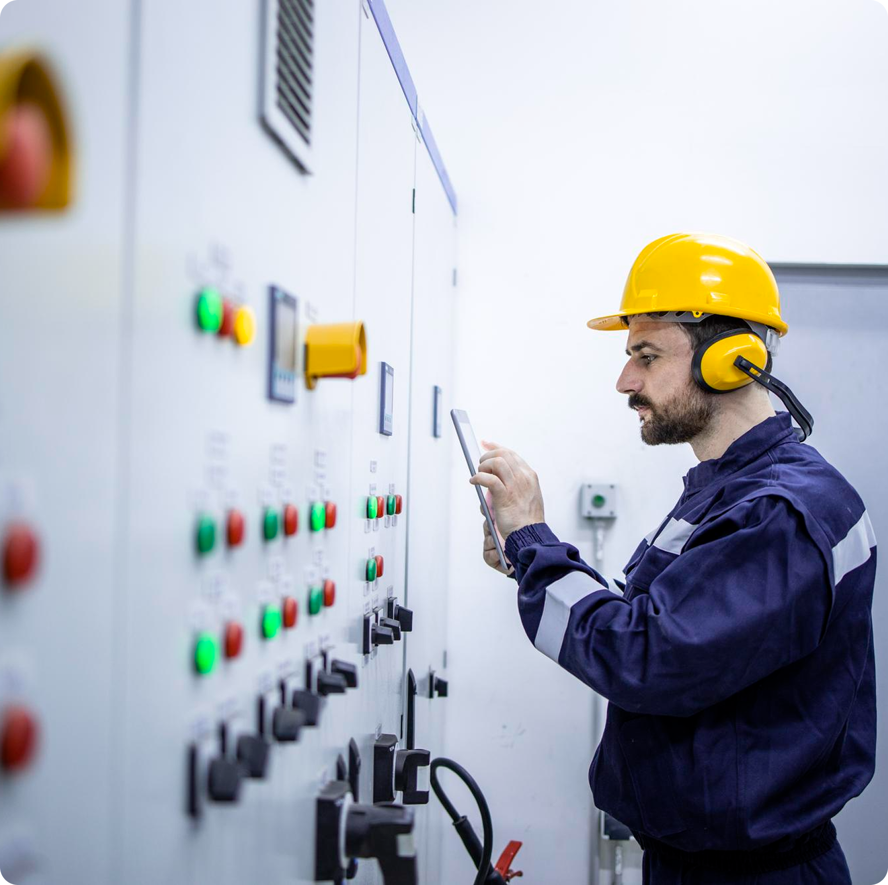 inspecting industrial control panel