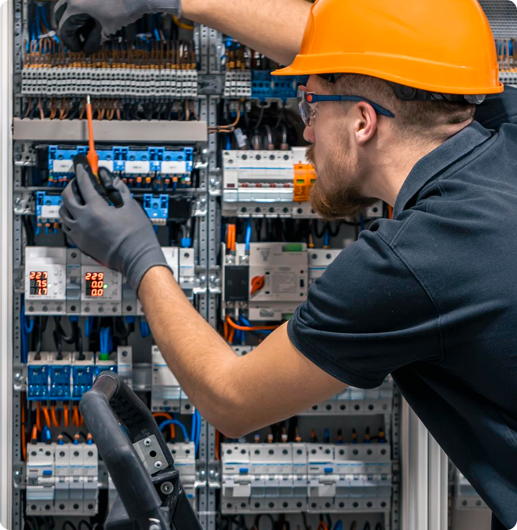 servicing industrial control panel