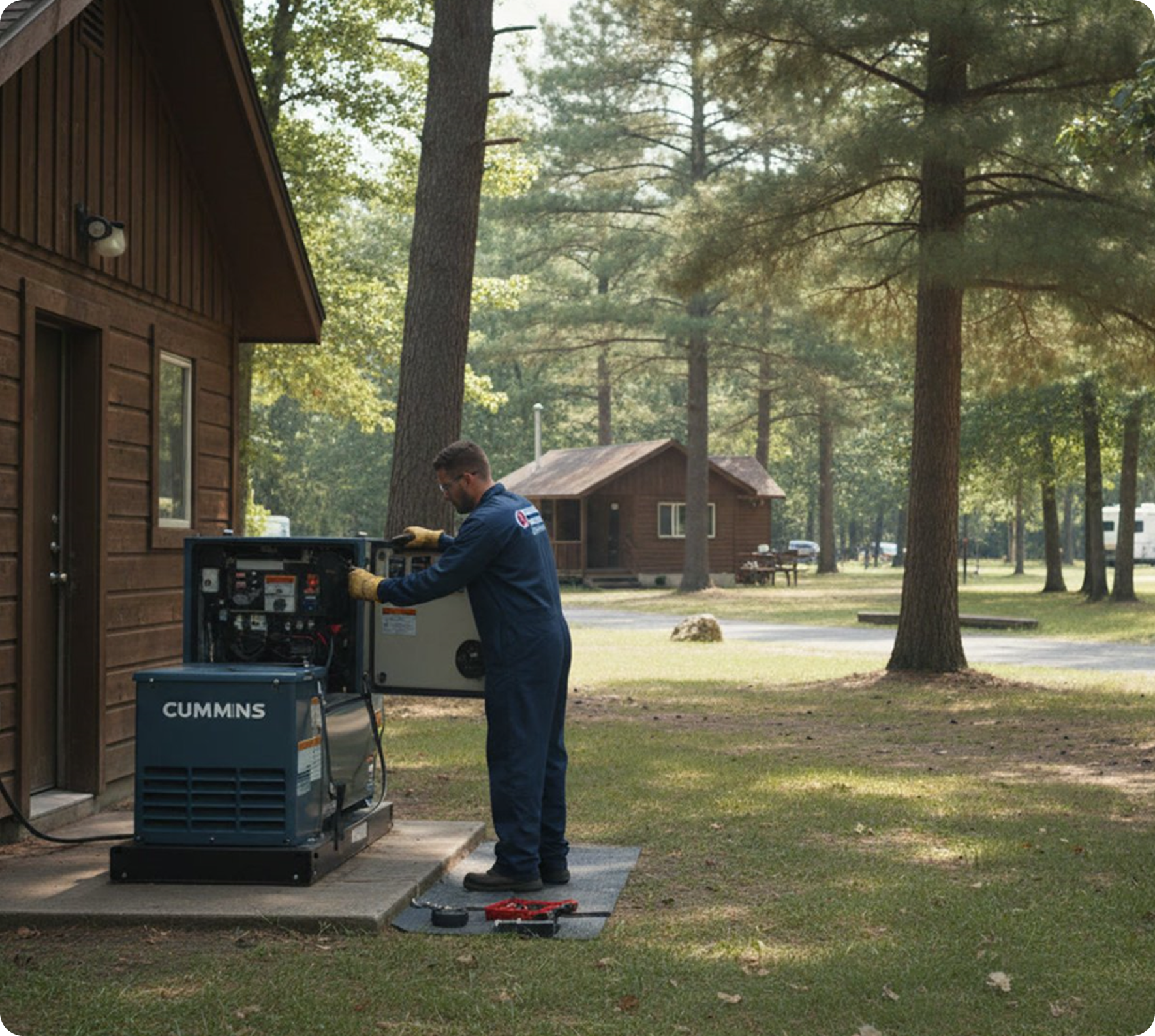 outdoor Cummins generator