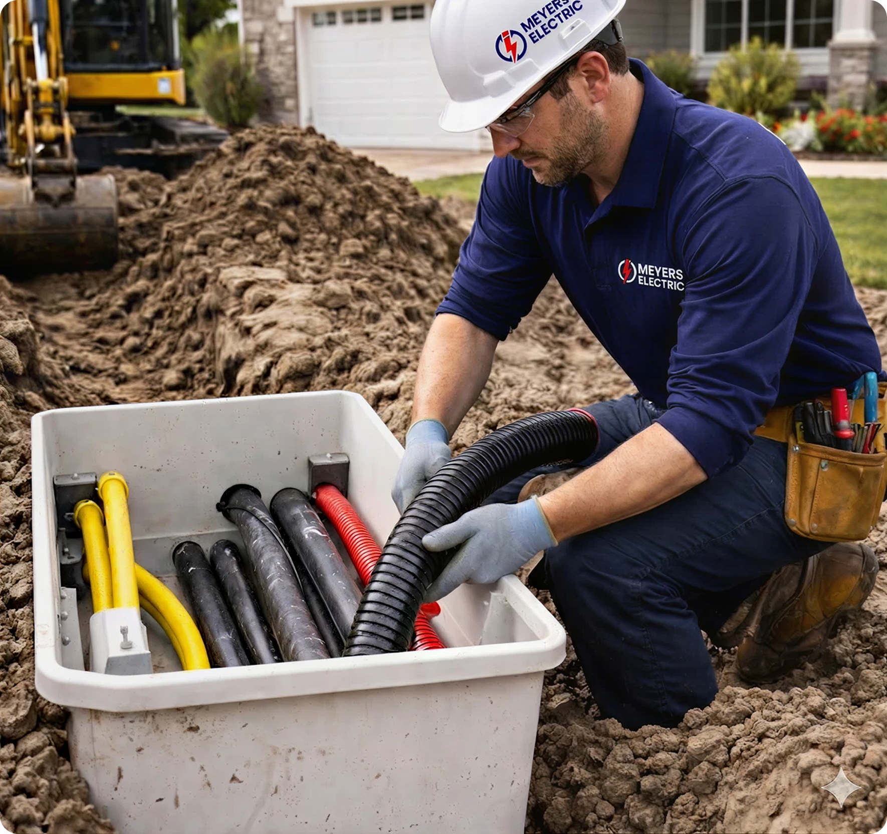 electrician underground conduit