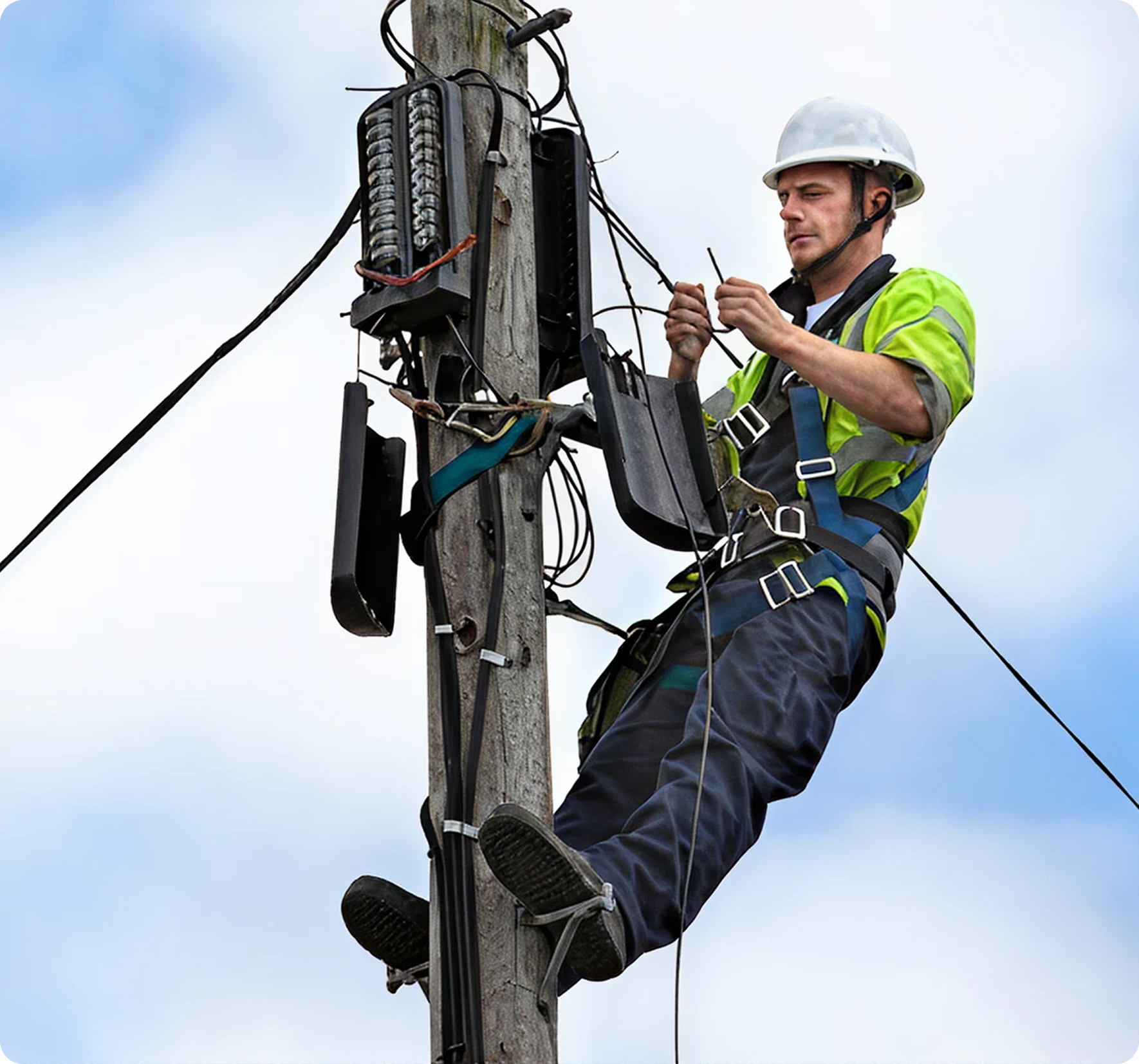 Pole maintenance technician