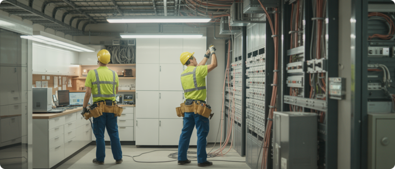 Industrial electrical panel work