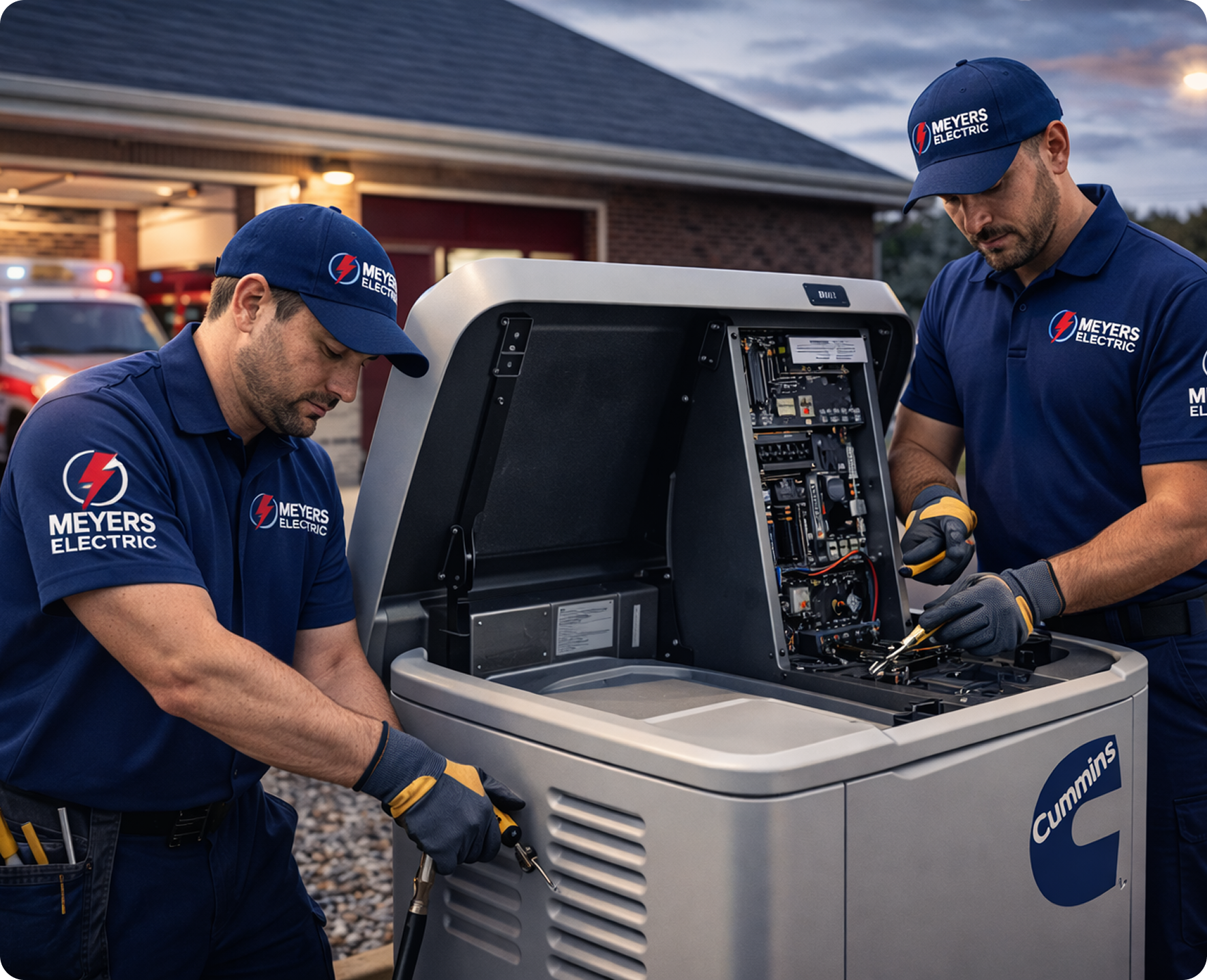 Cummins electric generator installation