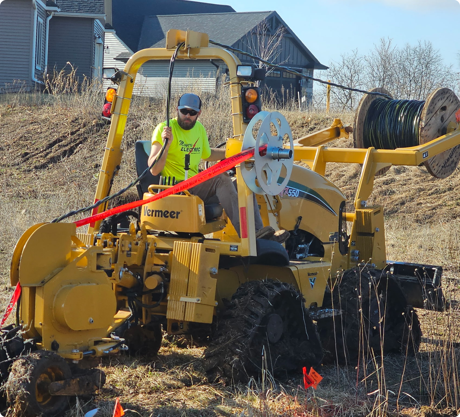 trencher electrical cable service