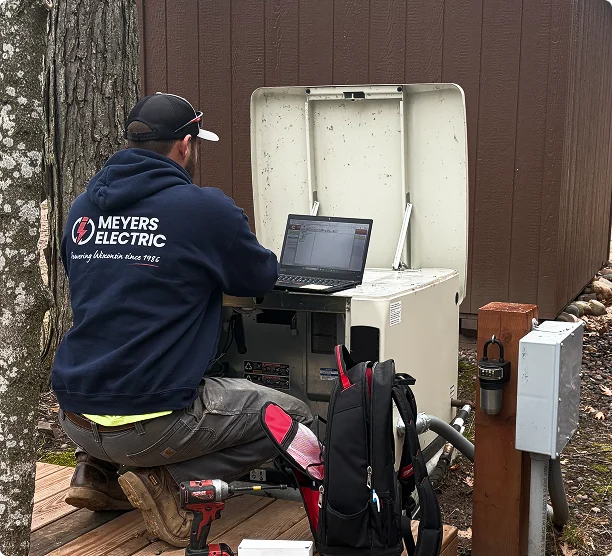 generator diagnostic with laptop
