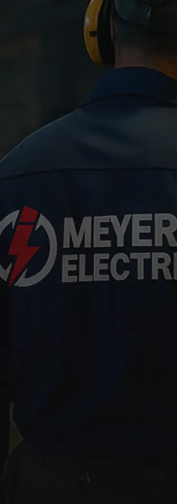 Industrial electrician testing a 3-phase panel in Rice Lake, WI